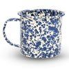 Crow Canyon Home Enamelware Mug, 12 ounce, Navy/Cream Splatter (Single)