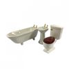Dolls House Three Piece Bathroom (DF026) - 1:12 Scale Miniatures | Minimum World
