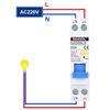 DIHOOL Type a RCBO ELCB RCD 18mm width Circuit Breaker(30mA 2 pole 20A)