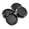 4pcs Outer Diameter 75mm Inner Diameter 68mm Black ABS Center Hub Caps