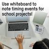 Taylor 5849 Four-Event Digital Timer with Whiteboard for School, Learning, Projects, and Kitchen Tasks, white