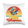 CFOP Speedcubes Cubing Cube Algorithms Cube 3x3 Cube Whisperer Speedsolving Speedcubing Throw Pillow, 18x18, Multicolor