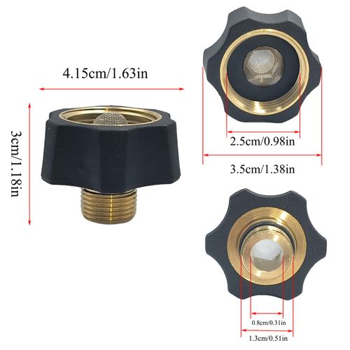 Pitertul Water Inlet Fitting Parts Compatible with Simpson Cleaning 7112362,Garden Hose to Pressure Washer Adapter 3/4" Female to 3/8" Male