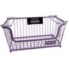 Buckingham Multi-Purpose Stackable Storage Organising Basket for Kitchen and Bathroom 30.5x16x15 cm (Light Lavender)