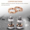 NACX M6 Copper Split Lock Spring Washer, Spring Lock Washer Elastic Gasket for Screws Bolts Nuts, 40Pcs