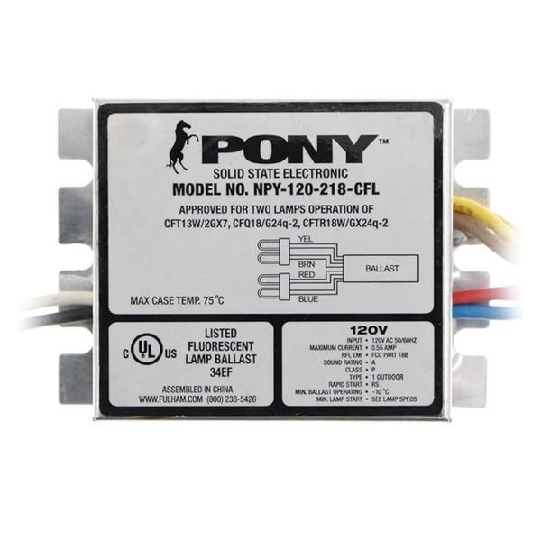 Fulham NPY-120-218-CFL Pony Ballast
