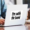 CafePress I'm with The Band Rectangle Bumper Sticker Car Decal