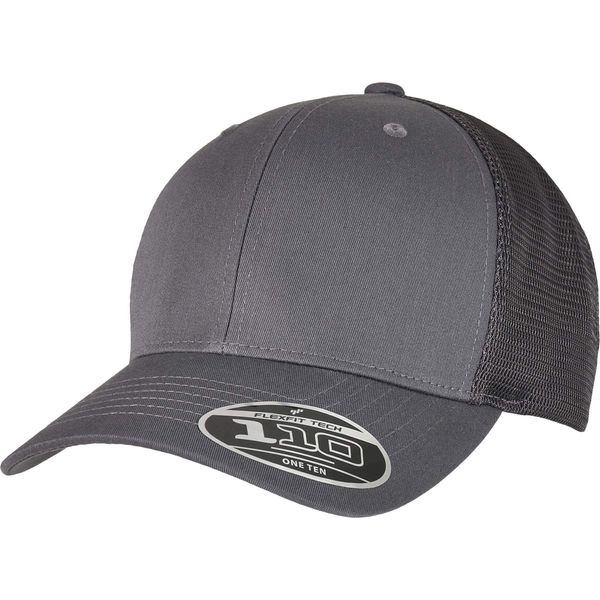 Flexfit Unisex-Adult 110PT-110 Trucker Baseball Cap, Grey/Melange, one Size