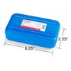 2 pk Staples Snap Plastic Cases Clear & Translucent Blue