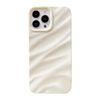 Caseative for iPhone 13 Pro Max Case,Water Ripple Pattern Curly Wave Shape Soft Phone Case (White)