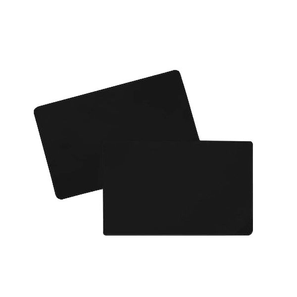 500 St. Preiskarten zum Beschriften, BÄCKER schwarz matt durchgefärbt - Plastikkarten 86x50x0,5 mm aus PVC, 50 mm hoch und 0,5 mm stark, blanko| HUTNER