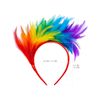Lurrose Colorful Feather Headband Fascinator Headband Cosplay Hair Hoop Carnival Party Headdress for Easter Day