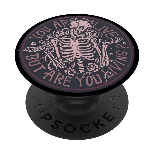 Life Pro-Active Living Skeleton Slogan PopSockets Swappable PopGrip