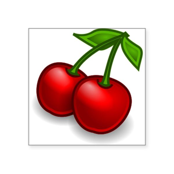 CafePress Two Cherries Sticker Square Bumper Sticker Car Decal