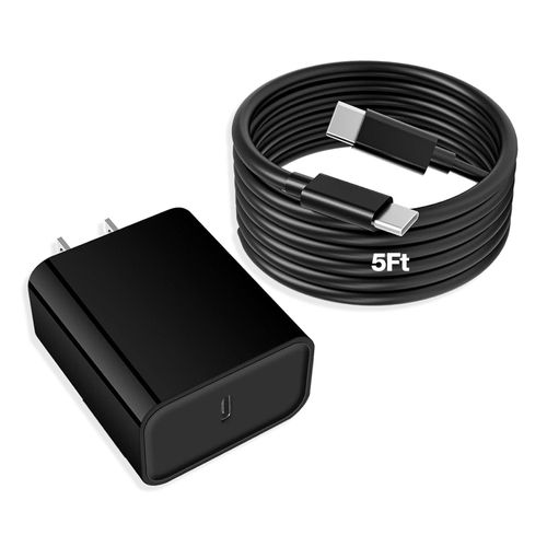 zonbto iPhone Charger, 20W USB C Fast Wall Charger with 6 FT USB-C to C Cable for iPhone 16 15/15 Plus/15 Pro/15 Pro Max/iPad Pro/Air/Mini, Galaxy, AirPods Pro（Black）
