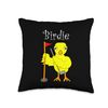 Birdie Funny Golfing Throw Pillow