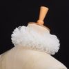BLESSUME Renaissance Neck Ruffle Lace Collar (16.5", White)