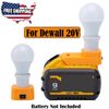 Portable LED Work Light For Dewalt 20V MAX Series Lithium Battery E27 Bulb Lamp