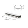 Oval Rail Tube Wardrobe Chrome 800mm + End Support & Screws