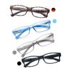 HEEYYOK Mens Reading Glasses Rectangular Frame +1.00 Readers Glasses For Men Spring Hinge Black Grey Blue Tortoise
