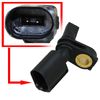ATEC Germany 2 x ABS Sensor Plug Active Sensor without Cable Front without Cable