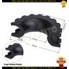 D-Ring Shackle 6pcs BLACK Isolators Off Road Kit 3/4" Pair SILENCER Clevis