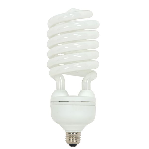 Satco S7385 65 Watt (300 Watt) 4300 Lumens Hi-Pro Spiral CFL Bright White 4100K Medium Base 120 Volt Light Bulb, Bright