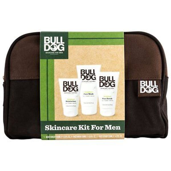 Bull Dog Skincare Shave Kit for Men: bag, moisturizer, face wash, shave gel new