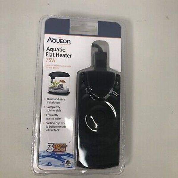 Aqueon Flat Submersible Heater 7.5W good for 2.5-5 Gallon fish Tanks Beta