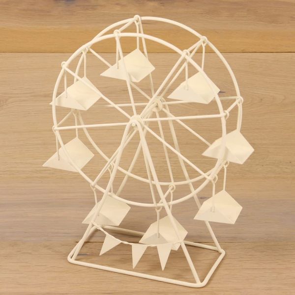 Dekoprojekt Minigarten Riesenrad, weiß 26 cm
