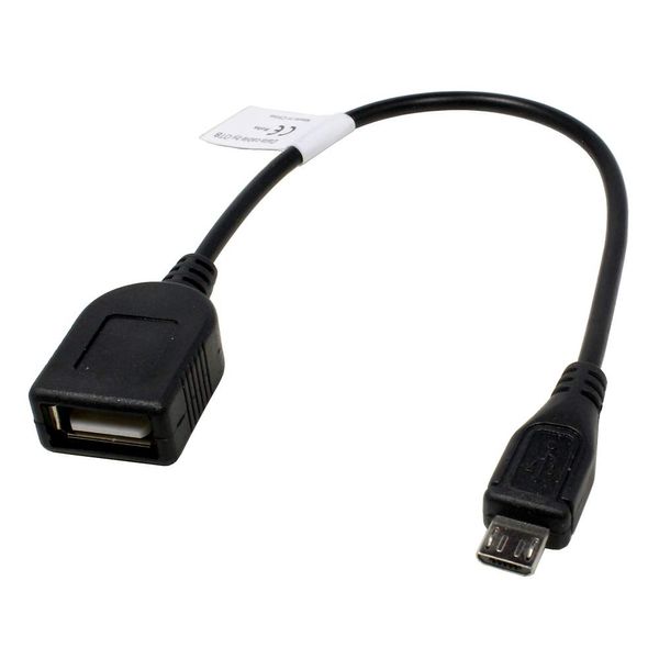 Adapter OTG Kabel kompatibel mit Trekstor SurfTab wintron 10.1 3G, Micro USB auf USB, ca. 15cm, zum direkten Übertragen von Fotos, Videos und weiteren Inhalten auf einen USB Stick ohne PC