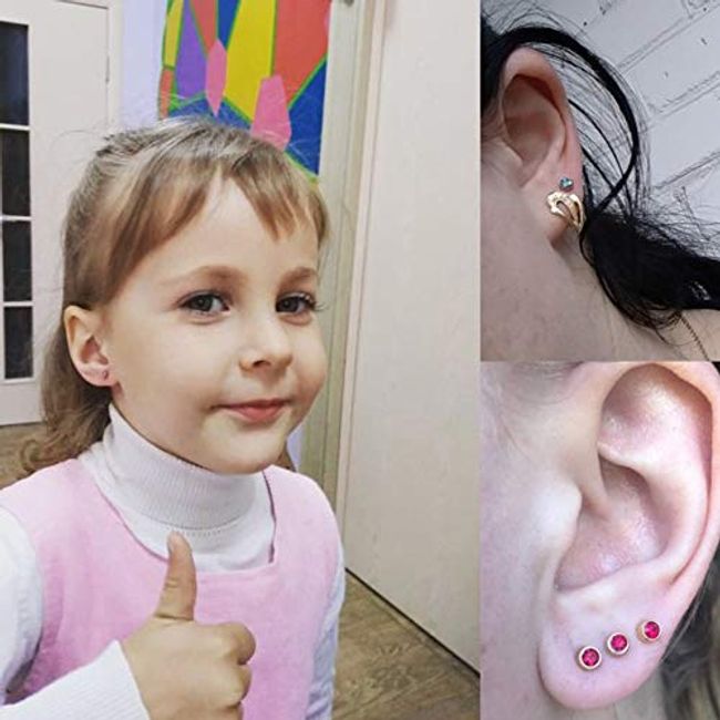 Disposable Sterile Ear Stud Piercing Unit Gun Ear Piercer Kit Cartilage  Earrings