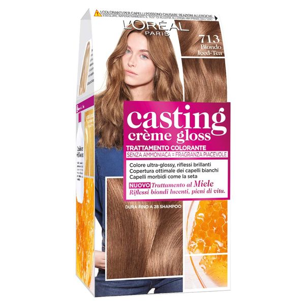 L'Oréal Paris Haarfarbe Casting Creme Gloss, ohne Ammoniak für einen angenehmen Duft, 713 Iced-Tea-Blond, 1er-Verpackung