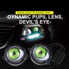 3" LED Dynamic Devil Eyes Light 33 Modes 12V Remote Control Headlight Retrofit