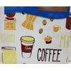 Peva Vinyl Kitchen Tablecloth, 60" Round, COFFEE THEME, BREAKFAST ITEMS, RS