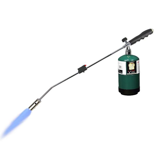 KOMAN Weed Torch Propane Burner,Weed Burner Torch,Flame Thrower Gun 50000BTU with 32" Long Arm,Fuel by 1LB Propane Gas Cylinder/5-40LB Propane Tank,Self Ignition,for Weeding,Roofing, Melting Ice