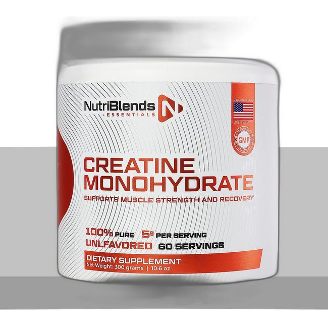 Creatine Monohydrate Powder 300 Grams (10.6oz), Unflavored