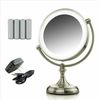 Ovente Tabletop Makeup Vanity Mirror 9.5 Inch 10X Nickel Brushed MGT95BR1X10X