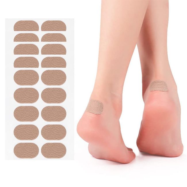 50 Patches Knit Mole Skin Patches Knit Adhesive Foot Pads Foot Care Tape for Chafing Blister Prevention Heel and Toe for Boots Hiking (3 * 2.1 cm)