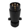 MASO 7 Pin Trailer Socket Plug Waterproof Electrical Plug Adapter for 7 Pin Trailer 12V Input Durable Plastic Construction