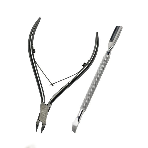 GMI-TWEEZERS - Professional Cuticle Remover, Cuticle Pusher And Cuticle Trimmer - Manicure Tool Cuticle Nippers - Stainless Steel Durable Cuticle Cutter For Finger And Nail - Instant Cuticle Kit