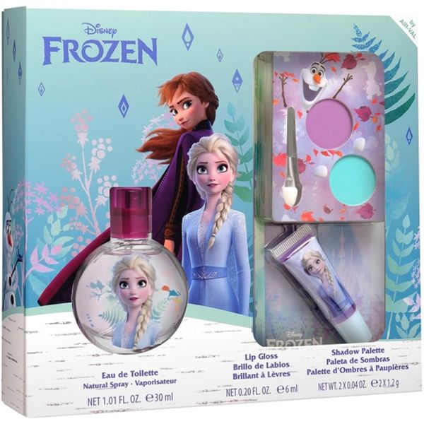 Frozen Set regalo – EDT 30 ml – Lip Gloss – Palette di ombretti/giocattolo per ragazze