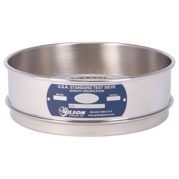 8" Sieve, All Stainless, Full Height, 1/2"