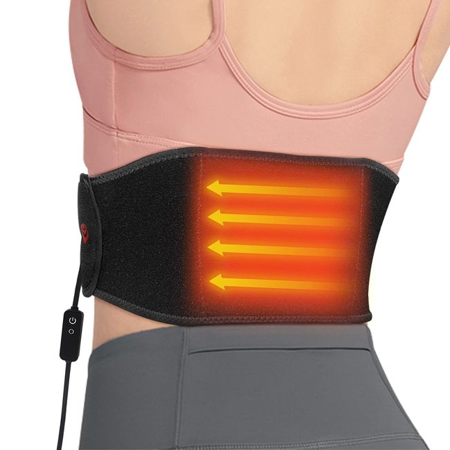 GRAPHENE TIMES Waist Heating Belt, USB Electric Heating Pads for Lower Back Pain, Waist Heat Belts & Lumbar Therapy Heating Wrap for Abdominal Stomach Lumbar Muscle Strain, Dysmenorrhea Abdominal Pain