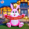 5’FT Easter Inflatables Outdoor Decorations Easter Bunny LED Blow Up Yard Decor