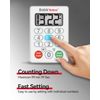 BaldrTherm Digital Kitchen Timer, Magnetic Waterproof Countdown Timer for Cooking, Shower, Workout, Classroom, Hair Color Processing, White.
