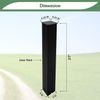 Mailbox Post - 27 x 4 x 4" - Rust Resistant For Outside Metal Mailbox - Black