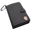 Brain Design Black Leatherette Golf Organiser with Personalised Engraved Golf Markers with Initials