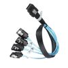3.3FT Mini SAS to 4 SATA Cable, 36-Pin SFF 8087 Host/Controller to 7-Pin SATA Target/Backplane