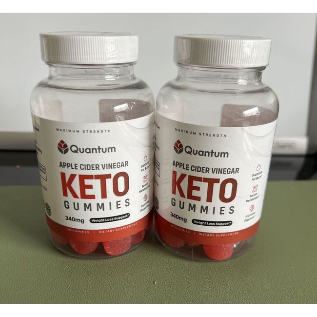 Two Bottles Of Quantum Keto (Apple Cider Vinegar) Gummies 340mg